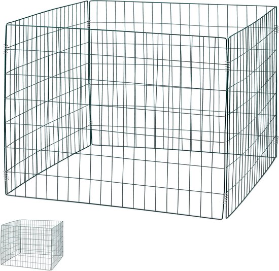 Bac à compost de jardin - lot de 2 - 560 litres - métal - sans plaque de base