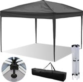 Bol.com Partytent Opvouwbaar Waterdicht Easy up Paviljoen Zijpanelen voor tuin en camping met Draagtas 3x3m zonder zijkanten Grijs aanbieding