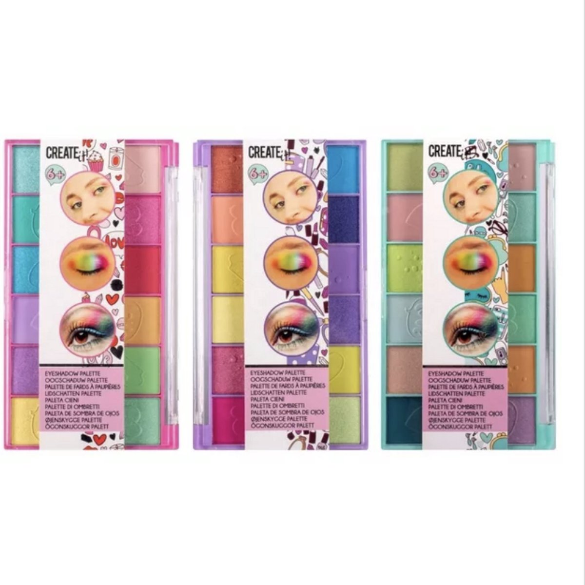 Create it - Ogenschaduw Pallet voor Kinderen - Opmaken - Kinderen - Kindermakeup - Hoge Kwaliteit - Duurzaam - Meerdere Kleuren - Verschillende Kleuren - 12 Kleuren - Gaat Er Makkelijk af -