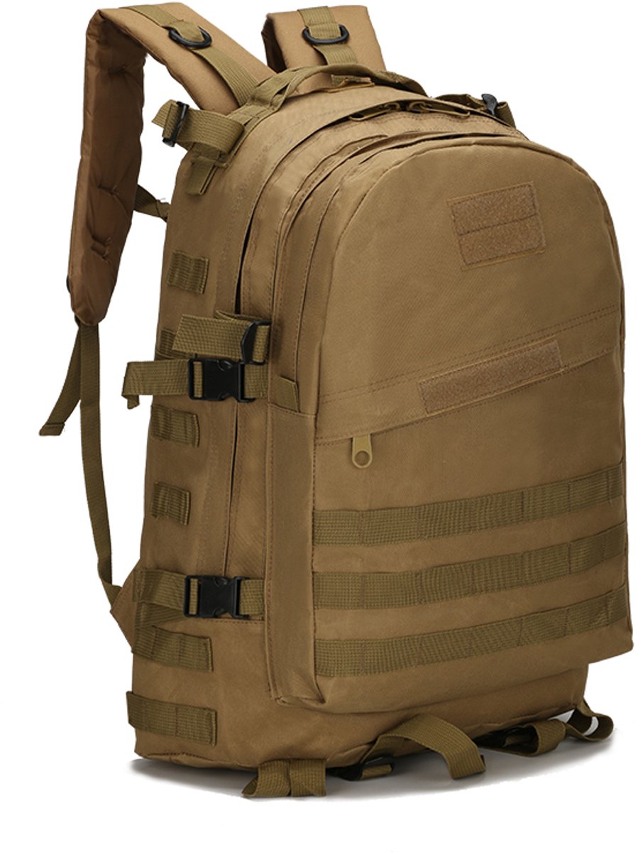 T24-F02 : ruime 48x34x20 cm Nylon Canvas rugtas, 600D, Khaki. Keuze uit 13 kleuren/prints