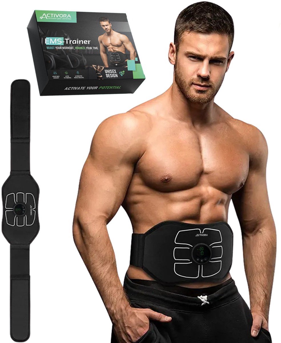 Activora EMS Trainer - Buikspiertrainers elektrisch - Ab trainer - Buiktrainers - Spierstimulator - Zweetband buik - Afslankband - Shapewear - Afvallen