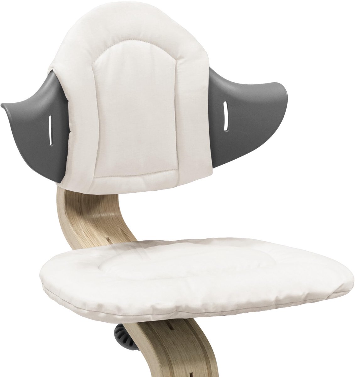 Nomi Stokke Kussen, Grey Sand - Voegt zachtheid en comfort toe aan de Nomi stoel & kinderstoel - Kinderen vanaf 6 maanden - Omkeerbaar + wasbaar in wasmachine