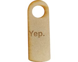 Djemzy - deur bordje - Deurhanger - yep - nope - dubbelzijdig - niet storen grappig - laser gegrafeerd hout - 6 mm mdf