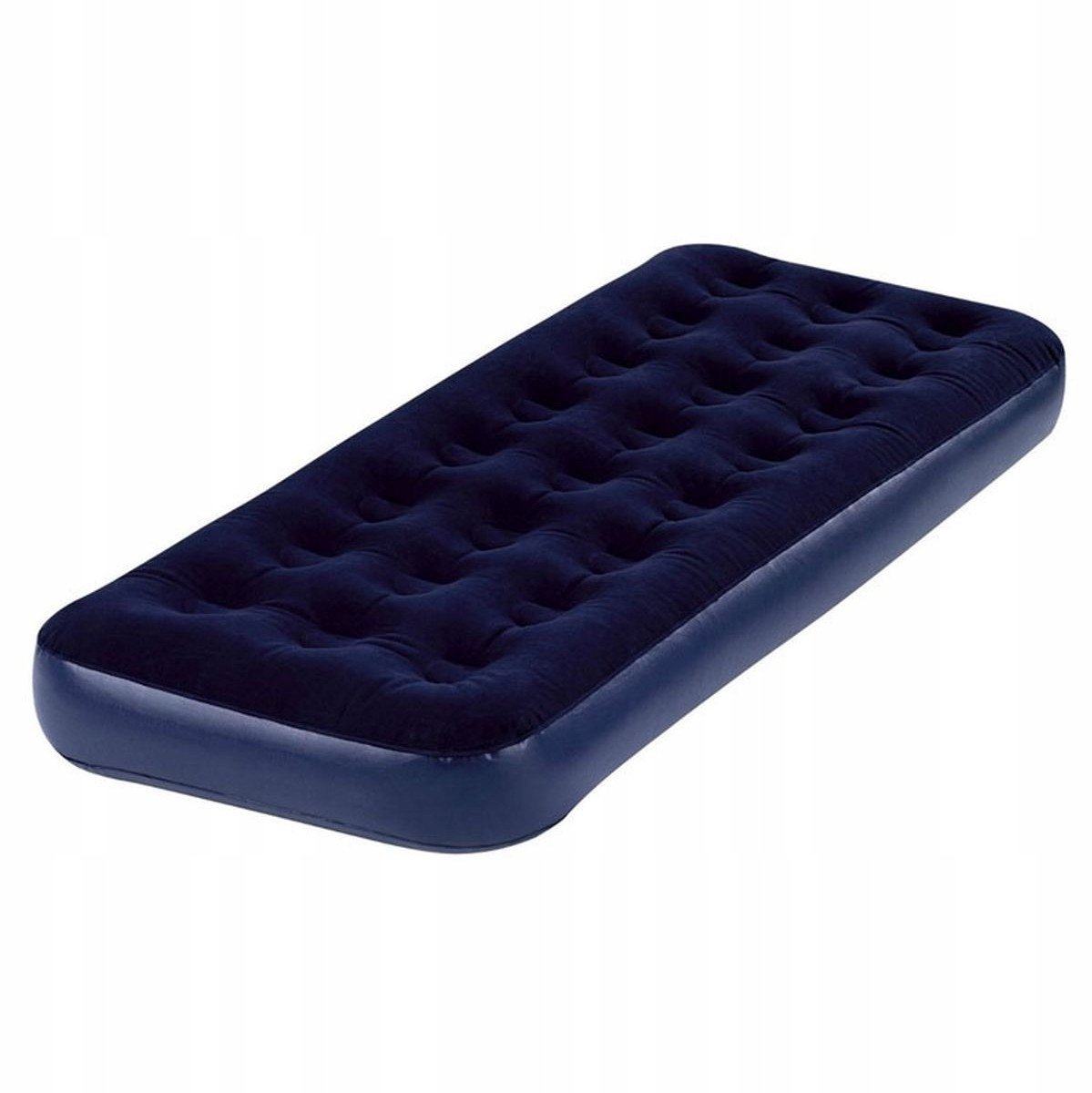 opblaasbaar luchtbed/campingmatras blauw 191x73x22 cm inclusief handpomp