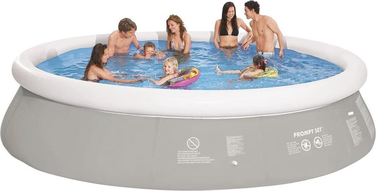 Jilong Zwembad rond opblaasbaar 450x122 cm grijs