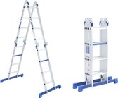 ALDORR Home - Vouwladder Aluminium 4 x 4 treden zonder Platform - 4,60 meter