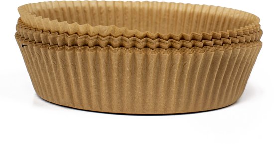 Nimma® Airfryer Bakpapier - 50 Stuks - Wegwerpbakjes voor Airfryer XL en XXL - Incl. E-Book - 20cm