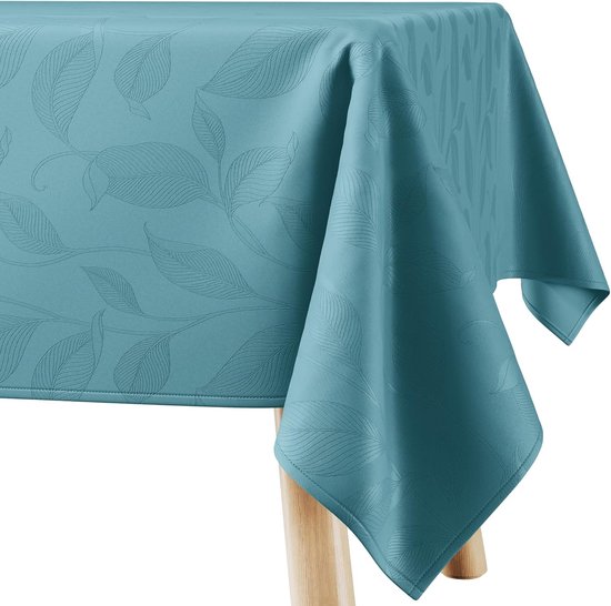 Filumi Tafelkleed, 140 x 140 cm, rond, beige, afwasbaar, voor binnen en buiten, geometrisch zigzagpatroon Verte