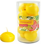 Gala drijfkaarsen citronella geel Ø 45 x 30 mm - 20 stuks
