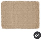 Tiseco - Set de table LINA - SET/4 - bohème - tissu - 30x45 cm, sable