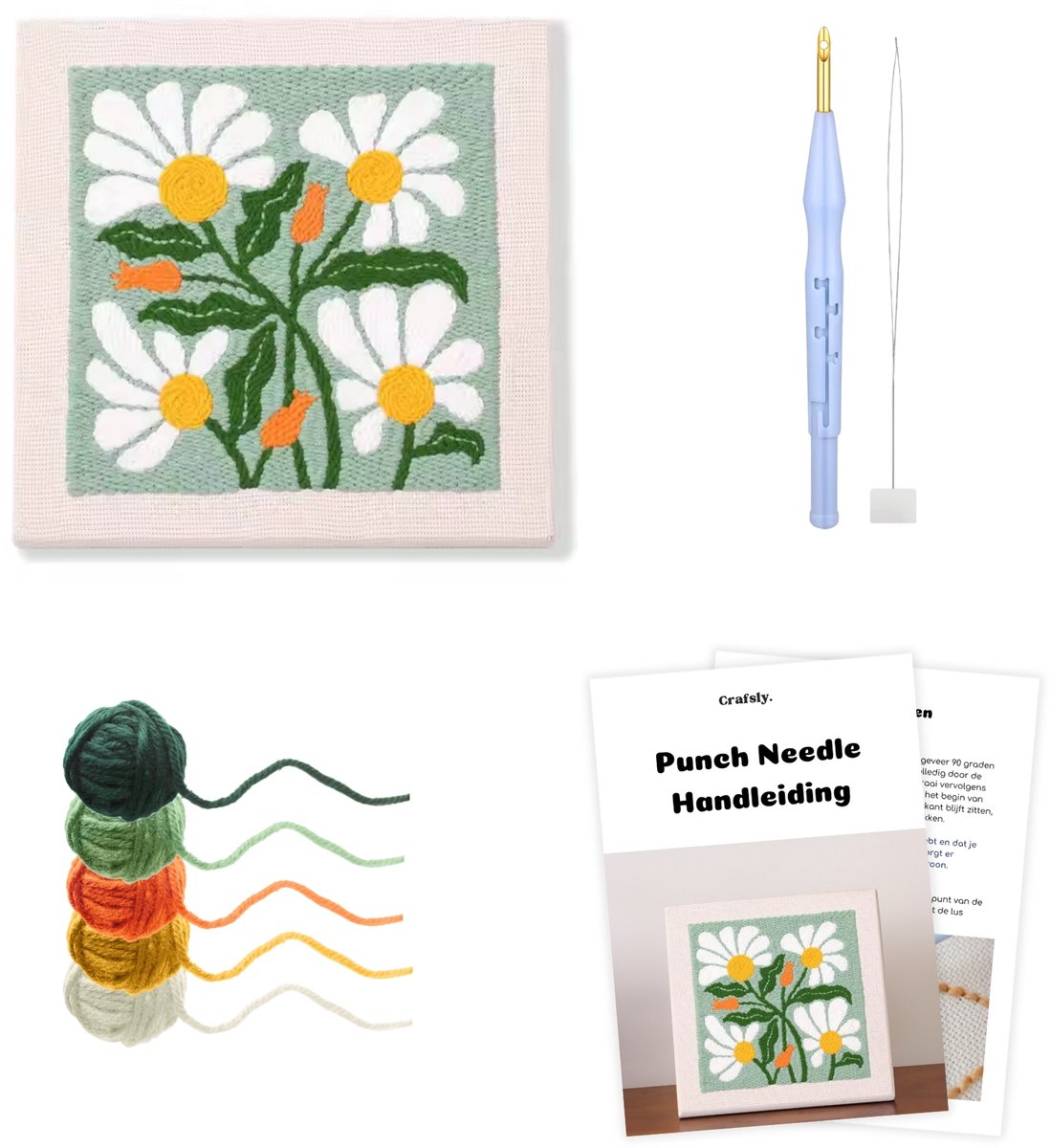 Punch Naaien Set - Schattig Kattenmotief, Borduur en Handwerk Punch Naaien Set - Schattig Kattenmotief, Borduur en Handwerk