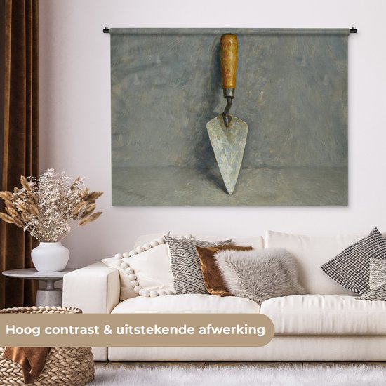 Wandkleed 120x90 cm - Wanddoek Troffel - Verf - Gereedschap - Wandtapijt - Wandkleden