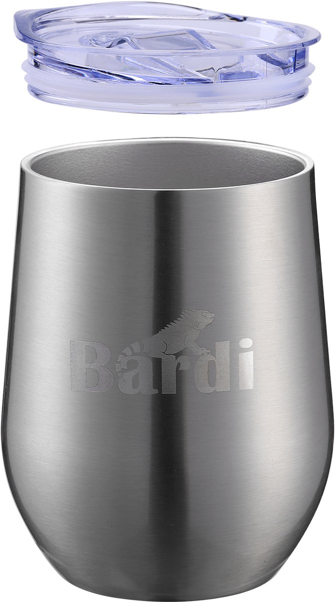 Luxe volledige set met 3 Bardi RVS dubbelwandige thermosbekers - koffiebekers - Bardi Deluxe IJsblokjesmachine 2L - IJsblokmaker Inclusief Luxe Thermosbeker en IJsschep - 9 Blokjes in 8 Minuten - RVS van Bardi — afbeelding 4
