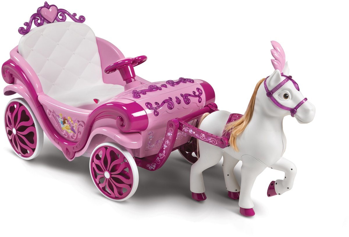 Disney Princess Paard met Koets - Elektrische Ride-On