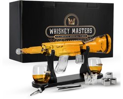 Whiskey Masters Karaf - AK-47 - Luxe Whisky Karaf Set - 1 L - Decanteer Karaf - Whiskey Set