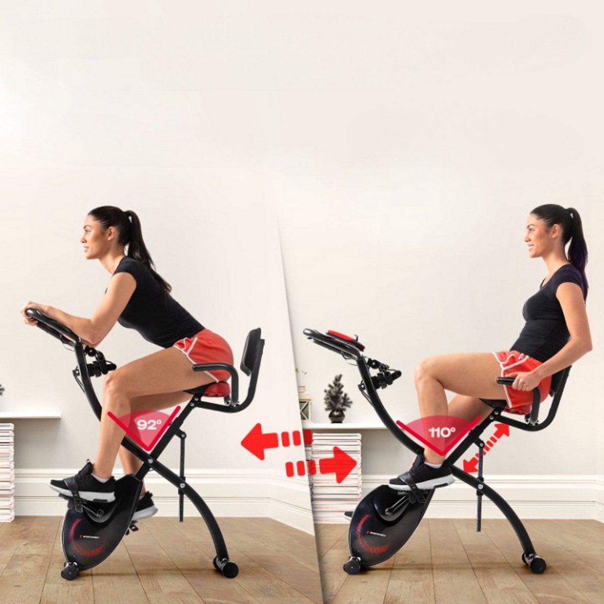 Sportstech Hometrainer X150 2-in-1 Ligfiets Opklapbaar - afbeelding 3