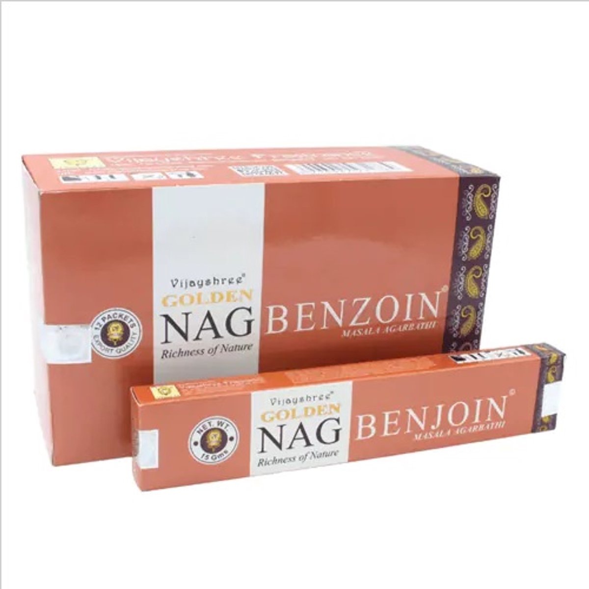Golden Nag benzoin - wierook - wierookstokjes - geurstokjes - doos 12 stuks