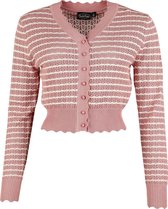 YAS EMBROIDED - Vest - begonia pink/donkerroze