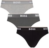 HUGO BOSS Power briefs (3-pack) - heren slips - grijs - grijs - zwart
