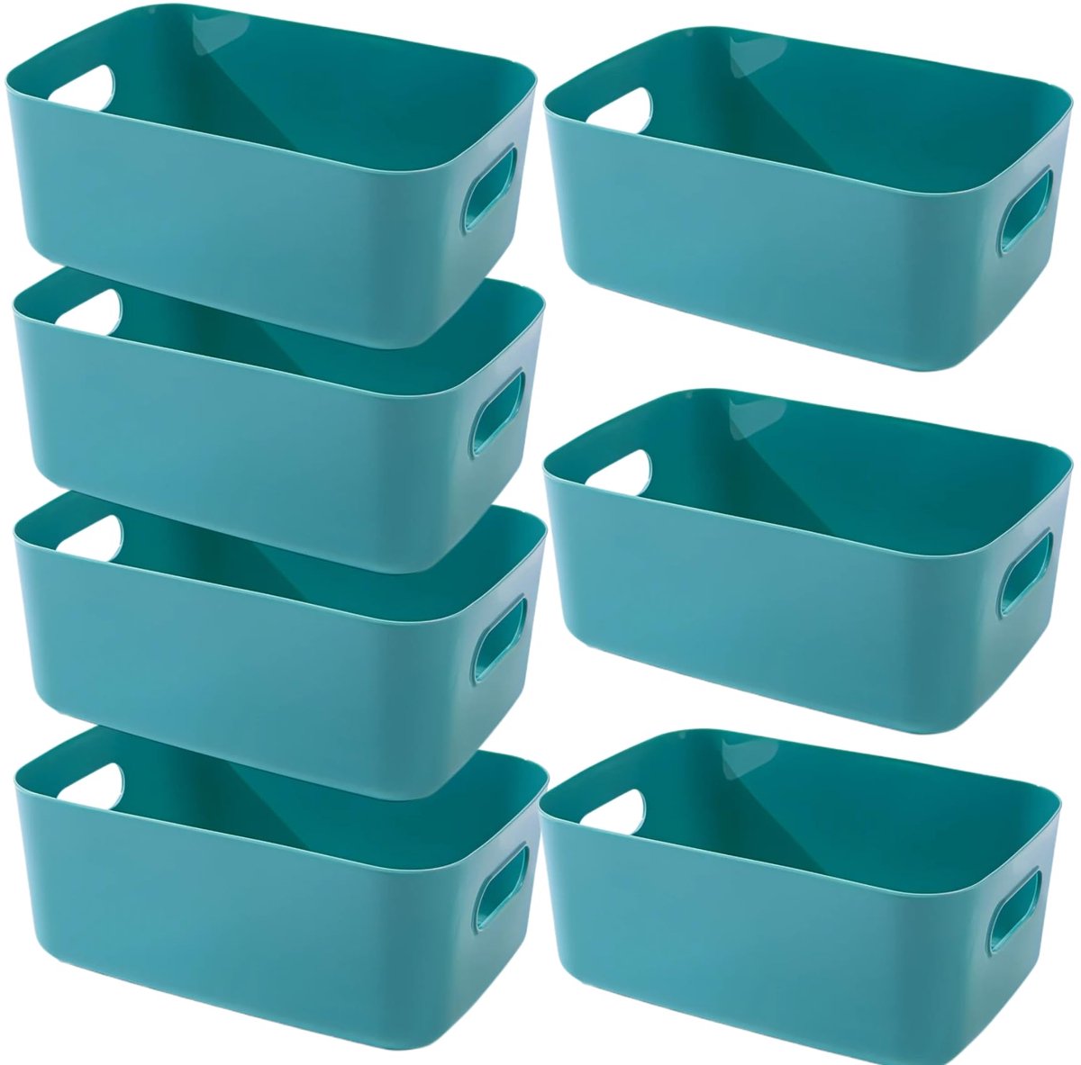 Ibenzoa® Multifunctionele Set van 7 Opbergmanden voor Badkamer en Keuken met Handige Handgrepen