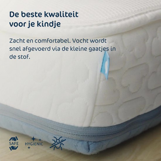 AeroSleep® hoeslaken - voor babybed, ledikant & wieg - 120 x 60 cm - White