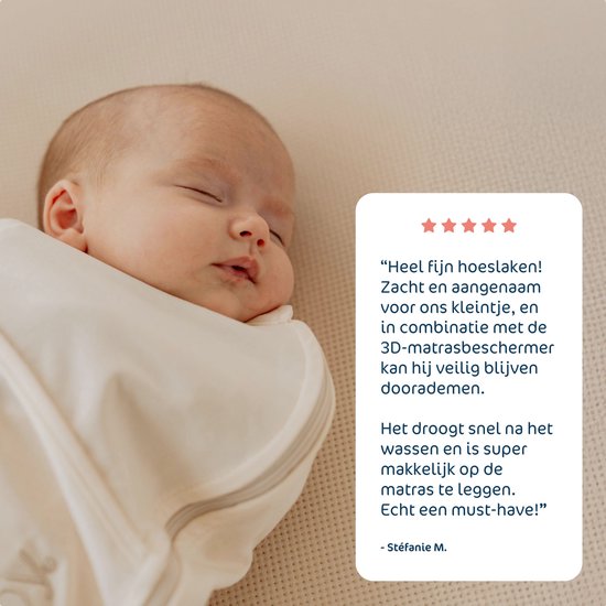 AeroSleep® hoeslaken - voor babybed, ledikant & wieg - 120 x 60 cm - White