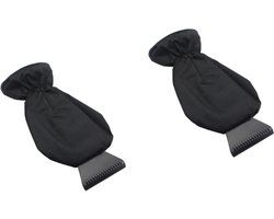 IJskrabber met handschoen - Winterklaar - IJsdeken & Ruitenkrabber - Glasschraper - Autoaccessoires - 600D Oxford Doek - Zwart - Voor Auto, Vrachtwagen, Voorruit