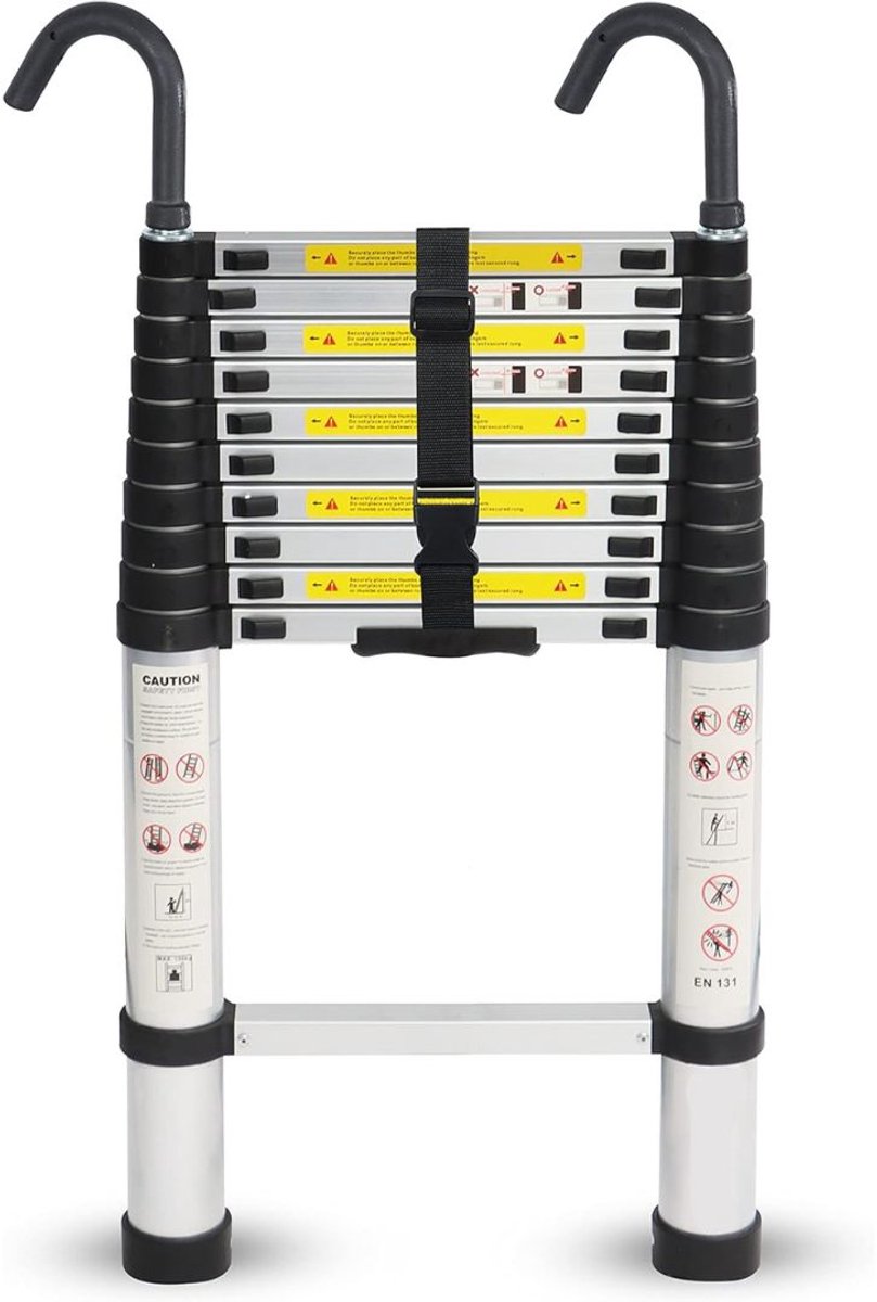 Telescoopladder Aluminium - Vouwladder - 4.7M