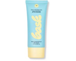 Bask Daily Invisible Gel SPF 40 Sunscreen - Zonder Witte Waas – Vanille & Kokosgeur – 50ml - AMICI Cosmetics - Zonnebrand - Natuurlijke zonnebrand - Zonnebrandcreme - Vegan & Reef-Friendly – Geschikt voor Gevoelige Huid – Waterresistent