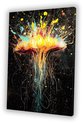 Explosie, Abstract expressionisme, Medusa, Geel, rood, blauw, zwart, wit