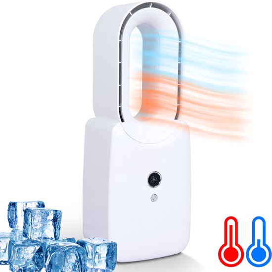 Silvergear Ventilateur silencieux sans pales - Ventilateur de table - Ventilateur USB portable Hot et froid - Wit