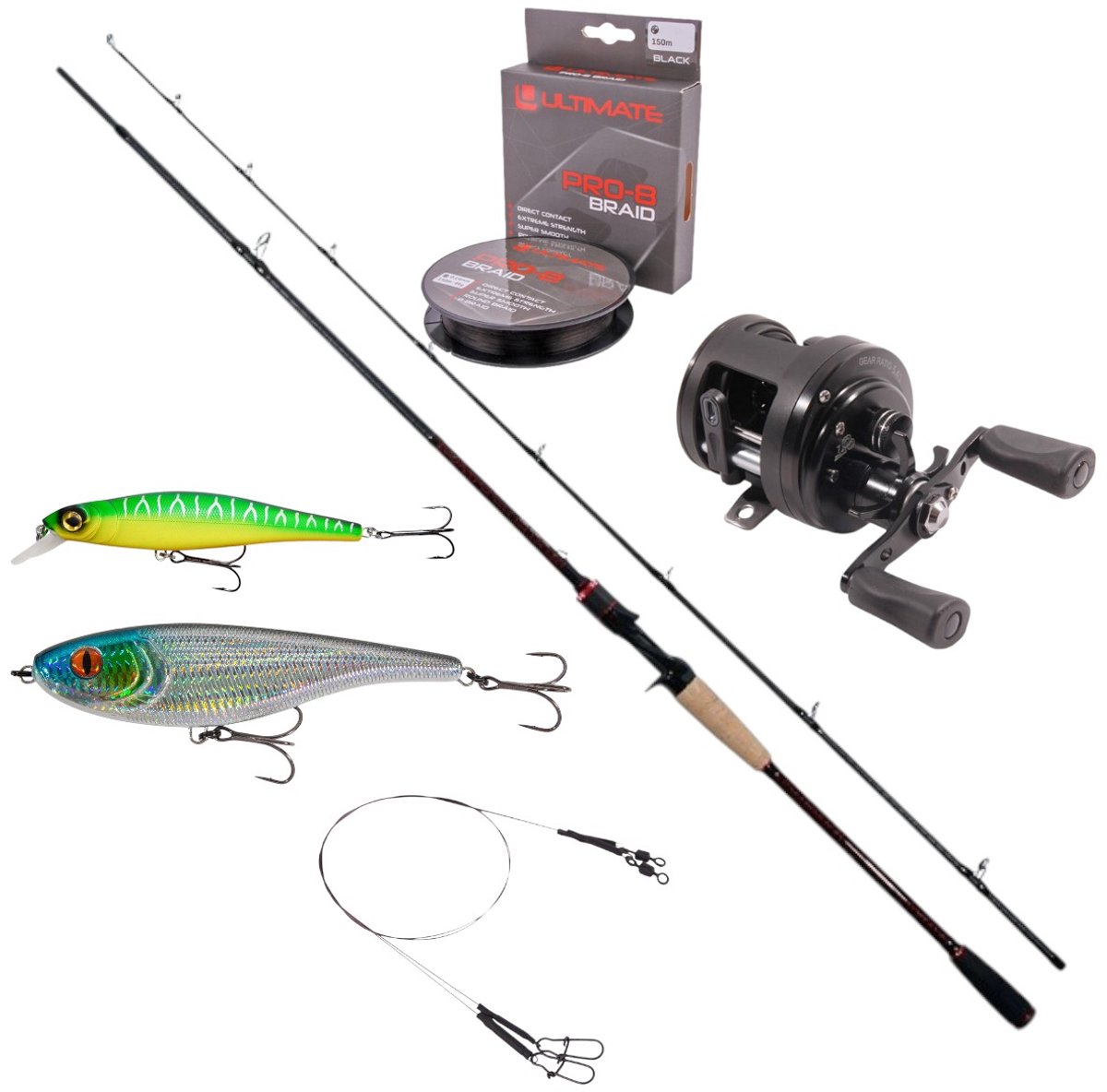 Ultimate Chikara Cast & Jerk Set 2,20m (50-150g) | Roofvis set