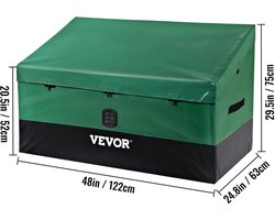 Grokos - Opbergdoos voor Buiten - 147 x 86 x 108 cm - Kussenbox van Waterdicht PE-Zeil - Tuinkist - Kussenbox - Opbergcontainer - Tuinbox - Ideaal voor Zwembaden - Binnenplaatsen - Tuinen Garages, Groen