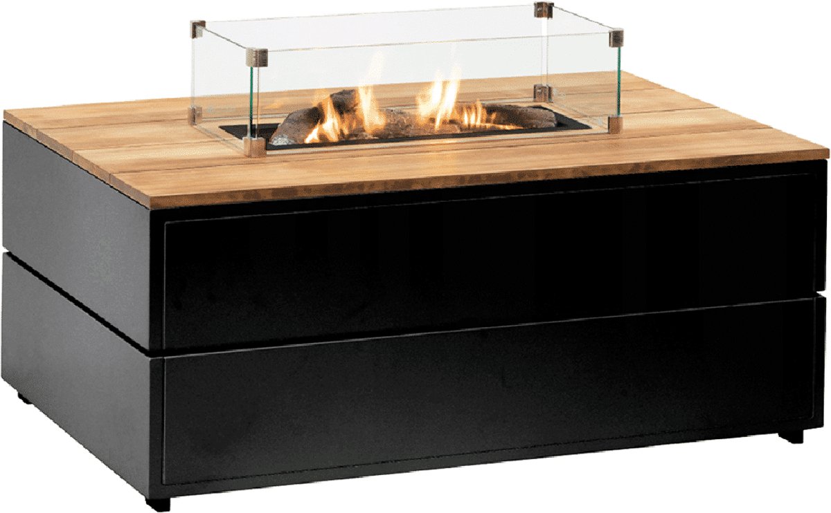 Cosi Cosipure 120 - Fire table - Black with teak