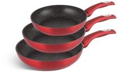 Bol.com Royalty Line® FM3 Pannenset Inductie - 3 Delig Koekenpannenset Ø 20/24/28 cm - Koekenpan Voor Alle Warmtebronnen - Panne... aanbieding