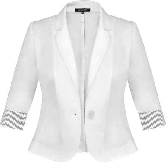 Mantelpak met blazer en rok (maat 36 wit) | bol.com