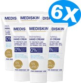 Mediskin Handcrème Droge Handen met 5% Ureum – 6 Stuks – Ultra Hydraterende Hand Cream voor Ruwe en Gebarsten Handen – Handcrème Mannen en Vrouwen – Geschikt bij Diabetes – 6 x 75 ml