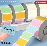 Rouleau de 800 étiquettes autocollantes imperméables colorées I Étiquettes pour congélateur et stockage des aliments I Étiquettes pour congélateur I Étiquettes autocollantes pour l'organisation, l'étiquetage et les étiquettes nominatives