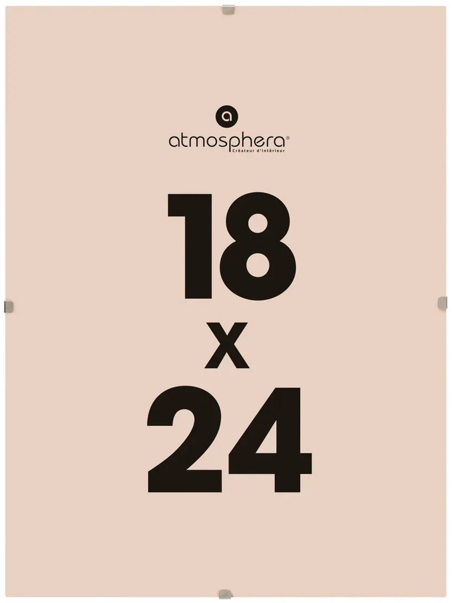 Atmosphera Fotolijstje zonder rand - voor 18 x 24 cm foto - mdf/glas - Het basic fotolijstje Transparant