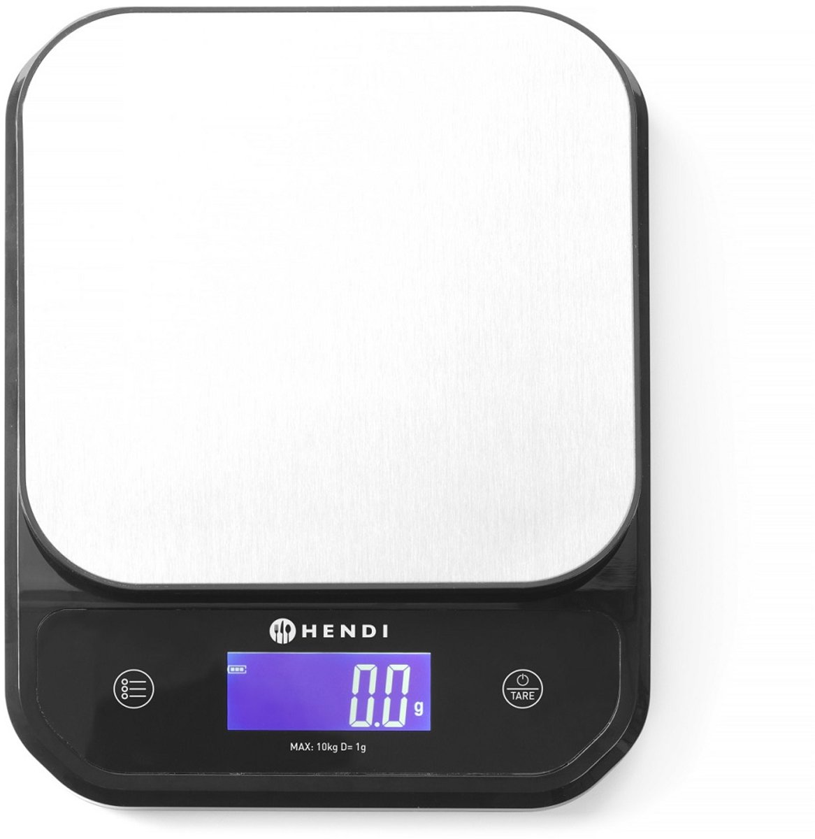 Hendi - Precisie Keukenweegschaal - tot 10 KG - Waterproof - Oplaadbaar via USB