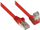 S-Impuls S/FTP CAT6 Gigabit netwerkkabel haaks/recht / rood - 1 meter