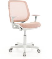Bol.com COSTWAY Kinderbureaustoel 360 graden draaibaar zithoogte 43-55 cm in hoogte verstelbaar ergonomisch met wieltjes draaist... aanbieding