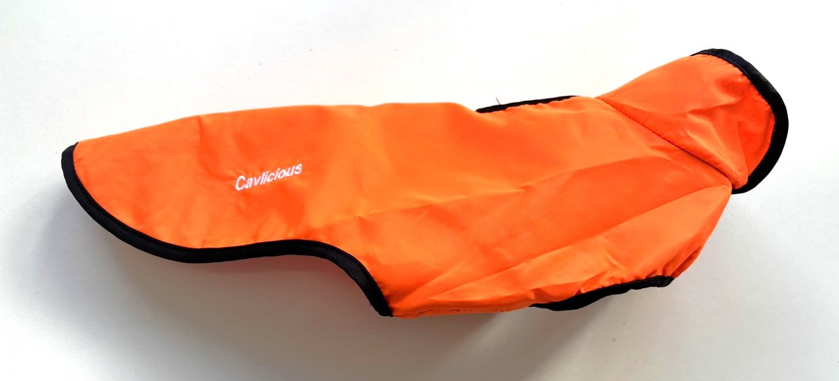 Cavlicious® honden regenjas teckel - koelvest - hondenjas - oranje - M
