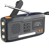 Bol.com NovaWare® Noodradio Solar Opwindbaar - Powerbank Zonneenergie met 4600mAh - DAB+/FM - Noodpakket - Bluetooth speaker - D... aanbieding