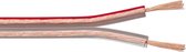 Luidspreker kabel (CCA) - 2x 0,75mm² / transparant - 25 meter