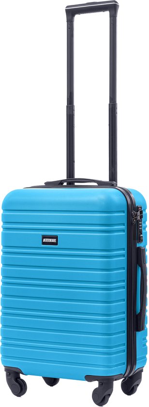 Valise cabine BlockTravel S à roulettes amovible 39 litres - serrure TSA intégrée - légère - bleue