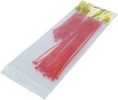 Transmedia Tie-wraps 100 x 2,5mm / rood (25 stuks) + 200 x 3,5mm / rood (25 stuks)