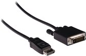 Transmedia DisplayPort 1.1 naar DVI kabel (1920 x 1200) / zwart - 1,8 meter