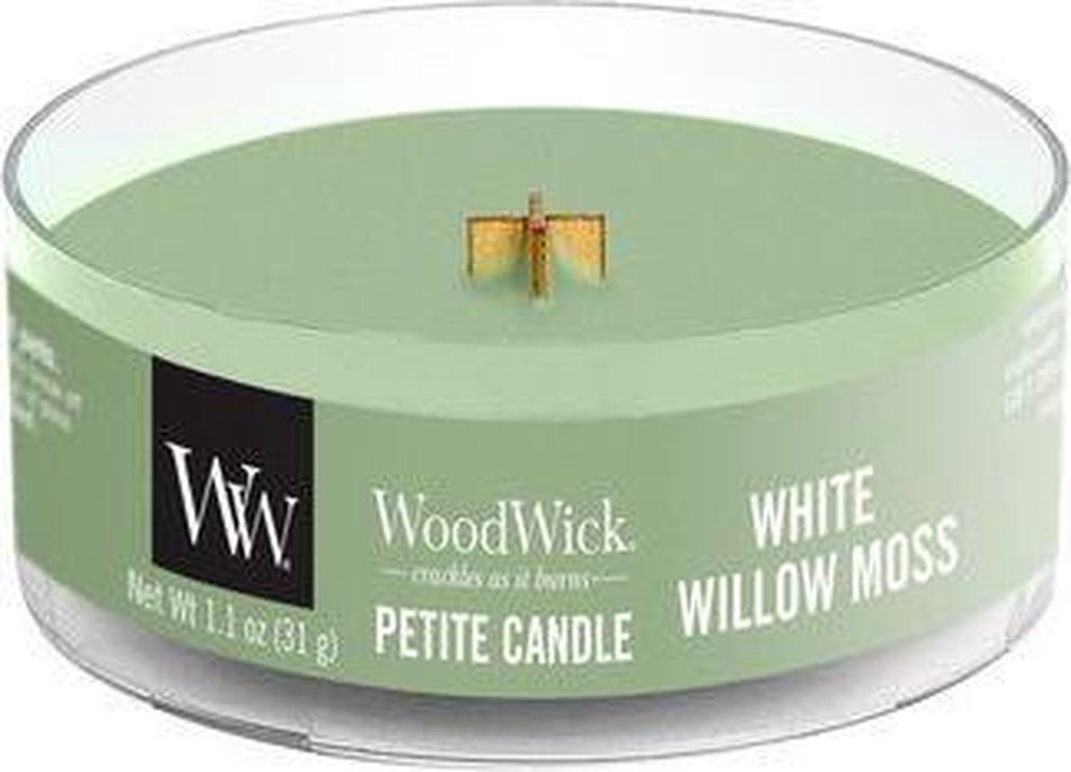 Petite bougie parfumée Woodwick - Moss de saule White | bol.com