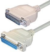 Transmedia Seriële RS232 null modemkabel 25-pins SUB-D (m) - 25-pins SUB-D (v) - 3 meter